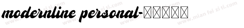 modernline personal字体转换